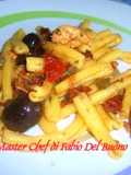Casarecce con Salmone, Pomodori Secchi Sott'Olio, Capperi e Olive Nere