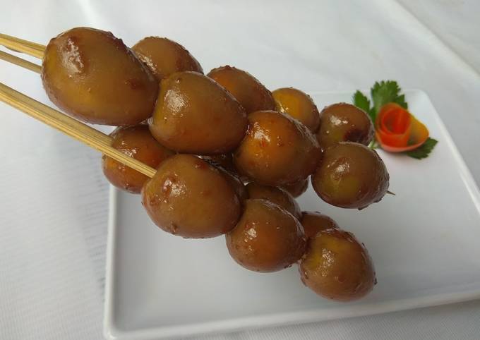 Sate Telur Puyuh Bacem Ala Angkringan