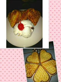 Foto resep Waffel es cream vanila
