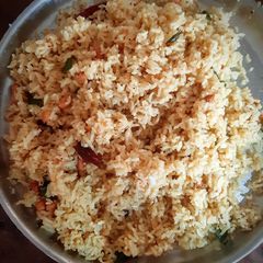 Chintapandu pulihora / tamarind rice Andhra style A picture of Chintapandu pulihora / tamarind rice Andhra style.