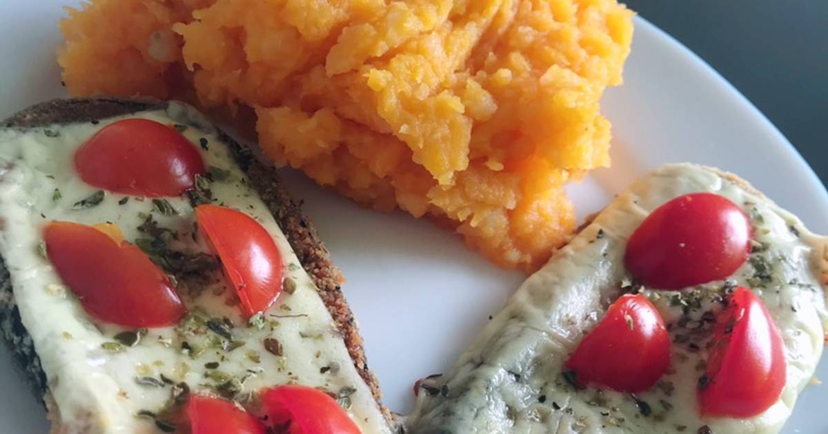 Milanesas De Berenjena Con Puré De Calabacín Al Horno Y Papas 🥔 🍆 ...