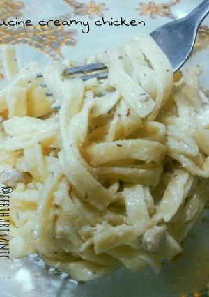 Foto resep 14. Fettucine Creamy Chicken