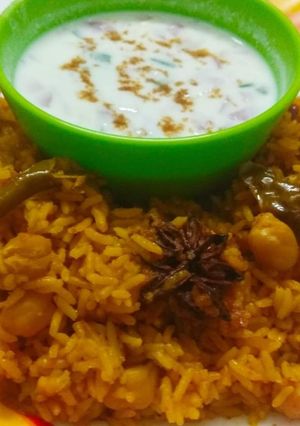 A picture of Kabuli Chana Pulao.
