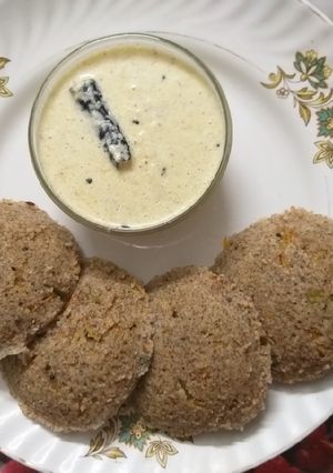 A picture of Vegetable Ragi Idli.