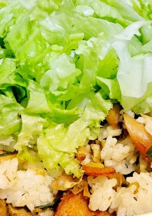 Foto resep Nasi Campur Orek Sayur