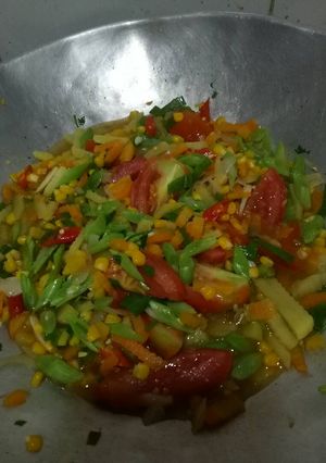 Foto resep Tumis sayur pelangi