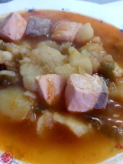 Una foto de Marmita de salmón