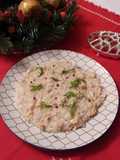 Risotto salmone fresco finocchi pepe rosa
