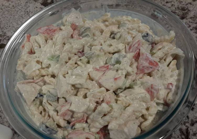 Steps to Make Super Quick Homemade Pasta Crab Salad