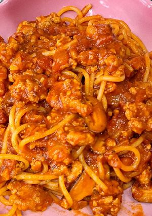 รูปของ สปาเก็ตตี้หมูสับซอสมะเขือเทศ