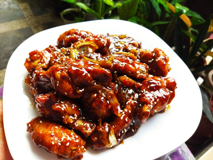 Cara Bikin Spicy chicken wings black pepper sauce Irit Untuk Jualan