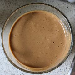 A picture of Choccy courgette smoothie!.