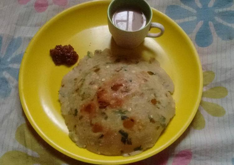 Recipe of Homemade Sarva pindi (rice flour pancake)