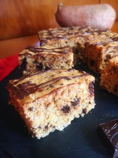 Una foto de Brownie de boniato al micro