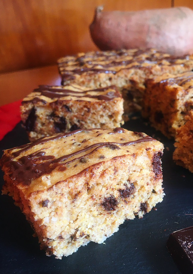 Una foto de Brownie de boniato al micro