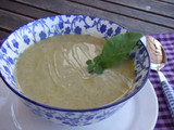 Sopa fría de brécol con calabacines
