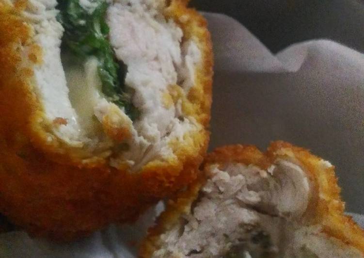 Resep Ayam Keju Bayam.. chicken cordon bleu ala2.. cekidot Anti Gagal