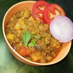 Beans and potato curry A picture of Beans and potato curry.