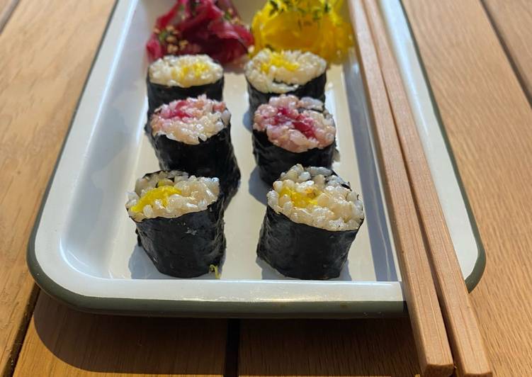 Steps to Prepare Ultimate Fermented Vegetable Brown Rice Sushi