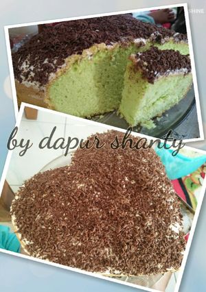 Foto resep Cake Pandan serut coklat