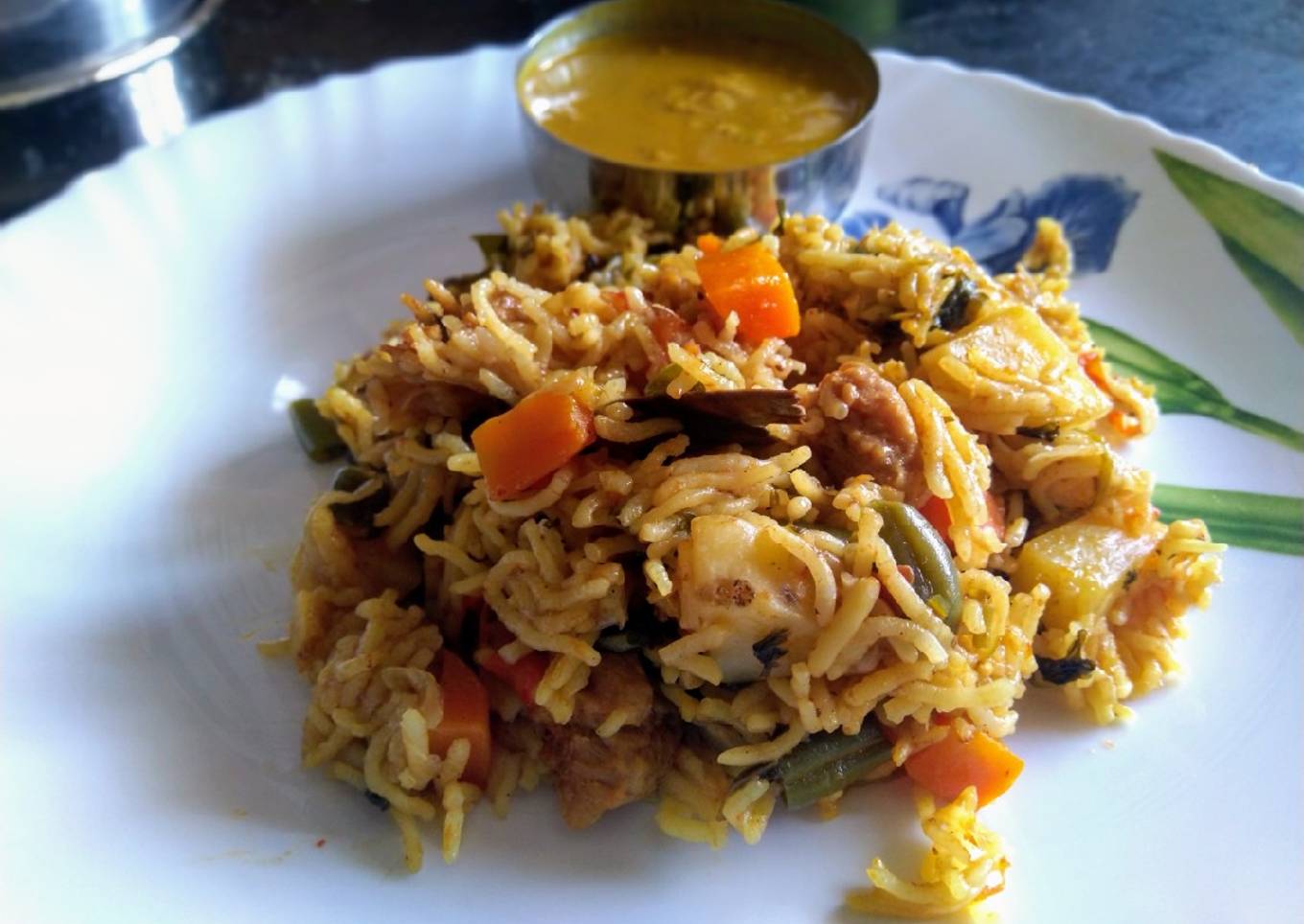 Vegetable Briyani in Pressure cooker