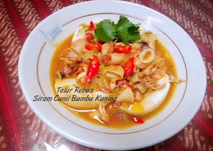 Resep Telur Rebus Siram Cumi Kuning Basah oleh HI-Dapoer - Cookpad