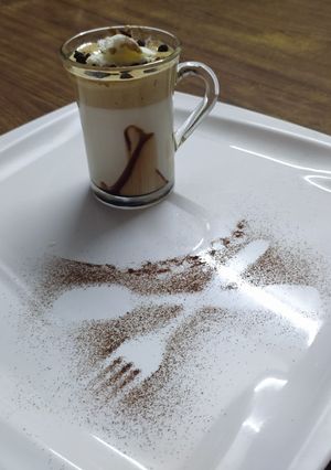 A picture of Dalgona coffee.
