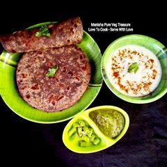 A picture of Water Chestnut Buckwheat Mix Aloo Paratha (Vrat - Farali Paratha).