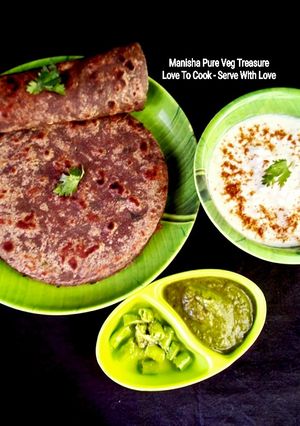 A picture of Water Chestnut Buckwheat Mix Aloo Paratha (Vrat - Farali Paratha).