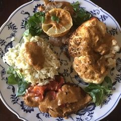California Farm Panang Fish and Cauliflower Dinner A picture of California Farm Panang Fish and Cauliflower Dinner.