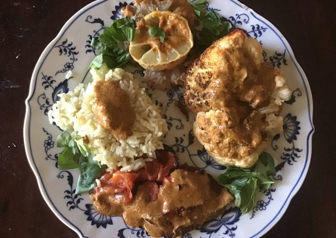 California Farm Panang Fish and Cauliflower Dinner