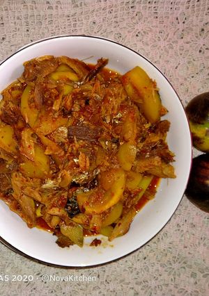Foto resep Sambal Goreng Terung Asam (terung dayak)+Ikan Tongkol Salai