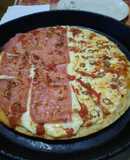 Pizza mita - mita (con 5 ingredientes básicos)