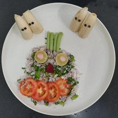 A picture of Halloween salad.