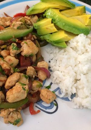 Una foto de Pollo agridulce tipo chino 2