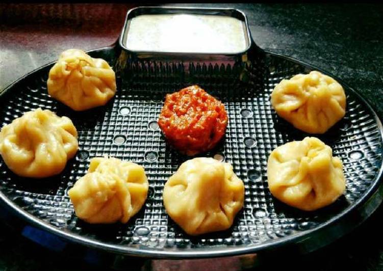 Recipe of Homemade Momo&#39;s with mayonnaise sauce