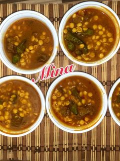 عکسی از دستور خورشت قیمه و بامیه