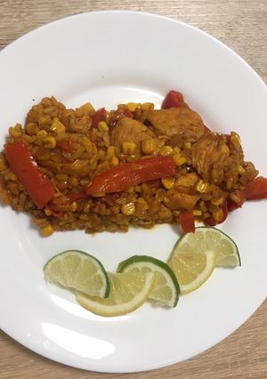 Zdjęcie przepisu Risotto a la hiszpańska paella.
