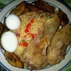 A picture of Simple indomie noodles with plantain by maryam barwa.