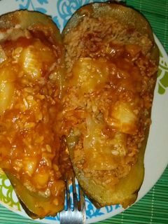 Una foto de Zapallo italiano relleno