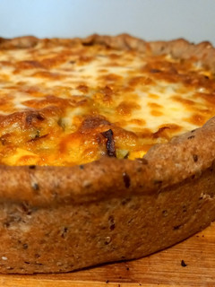 Una foto de Tarta de verduras integral