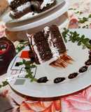 Chocolate cake with whip cream