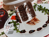 Chocolate cake with whip cream