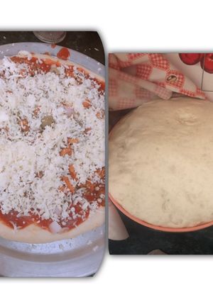 A picture of Pizza dough.