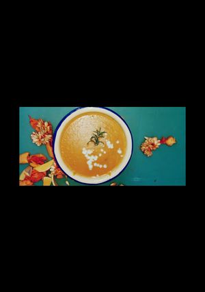 A picture of Pumpkin soup #themechallenge.