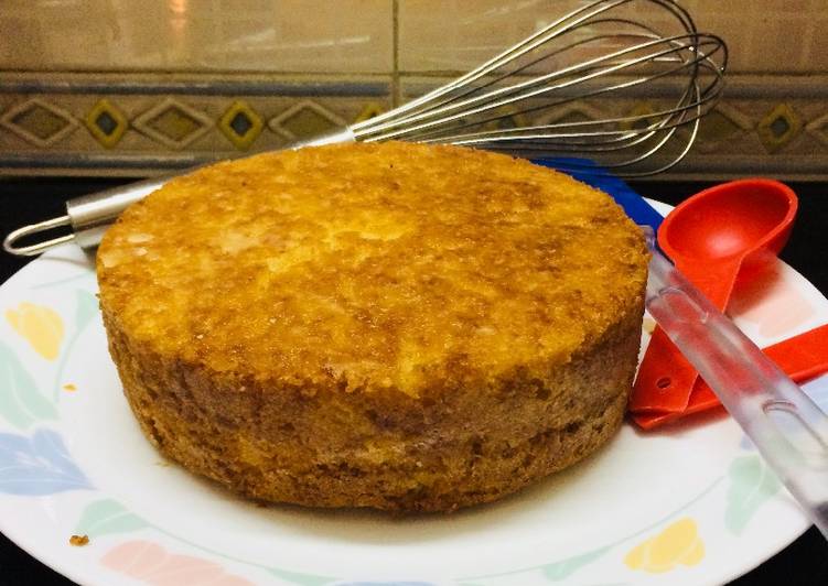 Eggless Hot Milk Cake Eggless Hot Milk Cake
