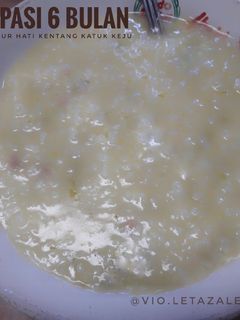 Foto resep Bubur Hati Kentang Katuk Keju (MPASI 6 Bulan)