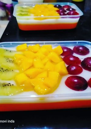Foto resep Puding buah mangga susu