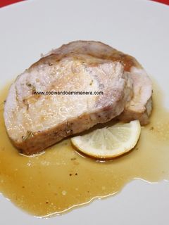 Una foto de Lomo a la miel y limón