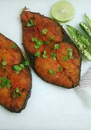 A picture of Deep Fried Vanjaram Fish.